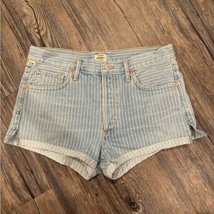 Citizens of Humanity Stripe Denim Shorts